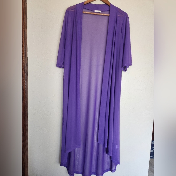 Elegant Purple Sheer Duster - Picture 1 of 6